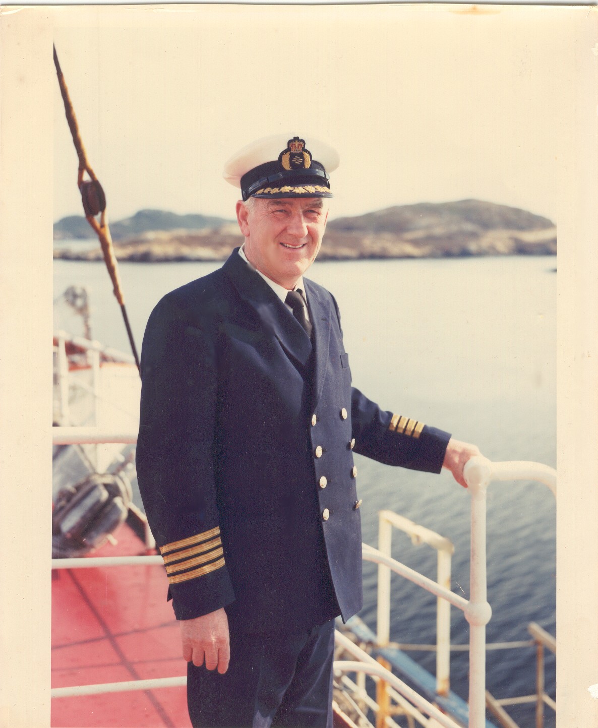 Dad taken aboard the MV Ambrose Shea.