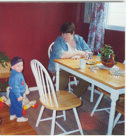 Adam and I at Aunt Bev and Uncle Terry's House