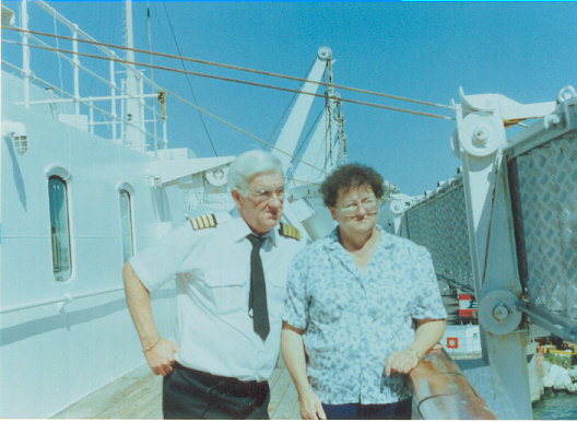 Mom and Dad on the MV Ambrose Shea